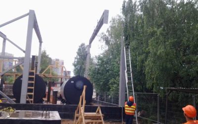 Новомосковский завод металлоконструкций ПРИСТУПИЛ К МОНТАЖУ М/К КОТЕЛЬНОЙ